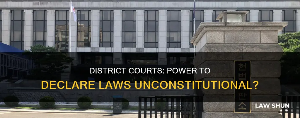 can a district court declare a law unconstitutional