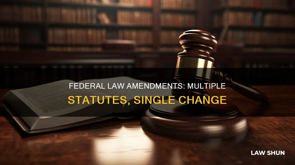 can a federal law amend multiple statutes at one time