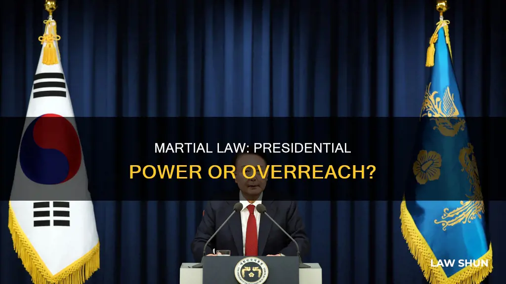 can a president alone declare martial law