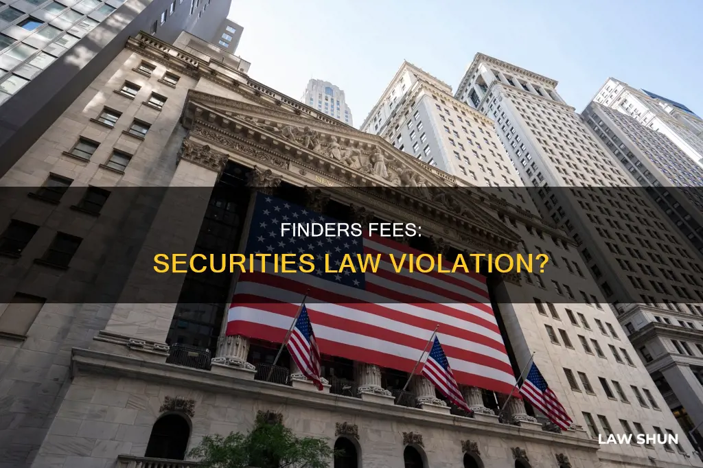 can finders fee violate securities law