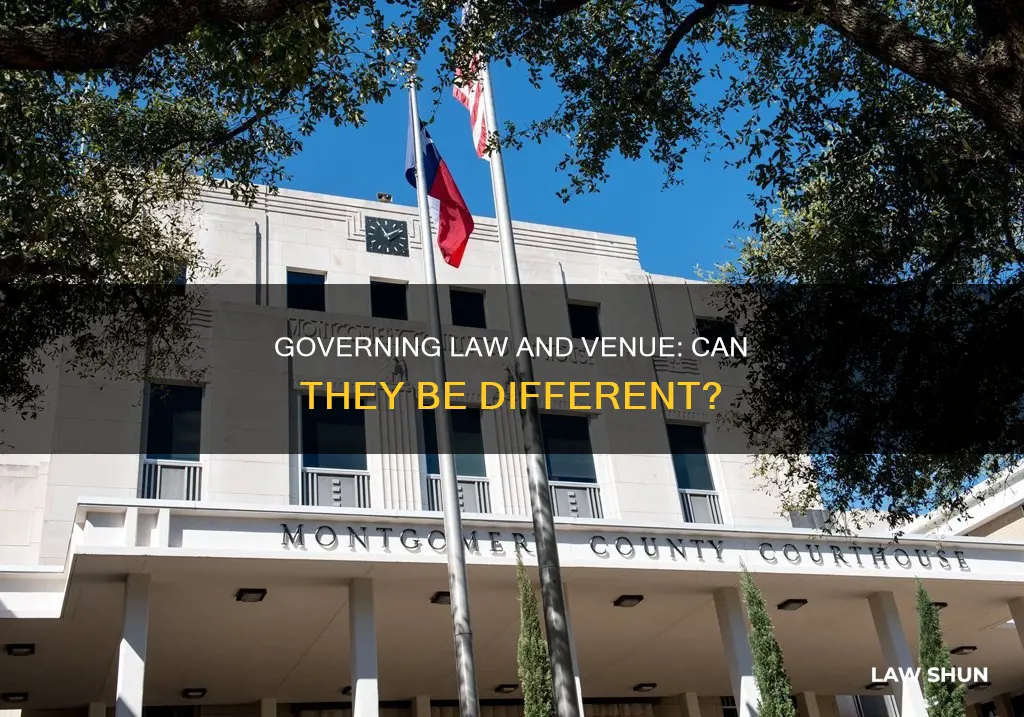 can governing law and venue be different