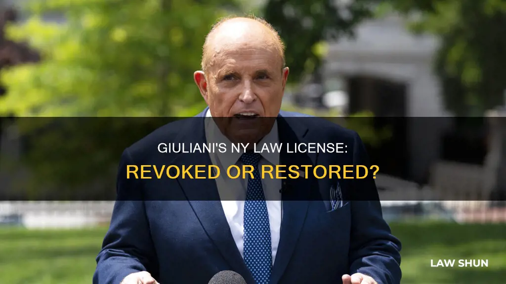 can guiliani practice law in ny