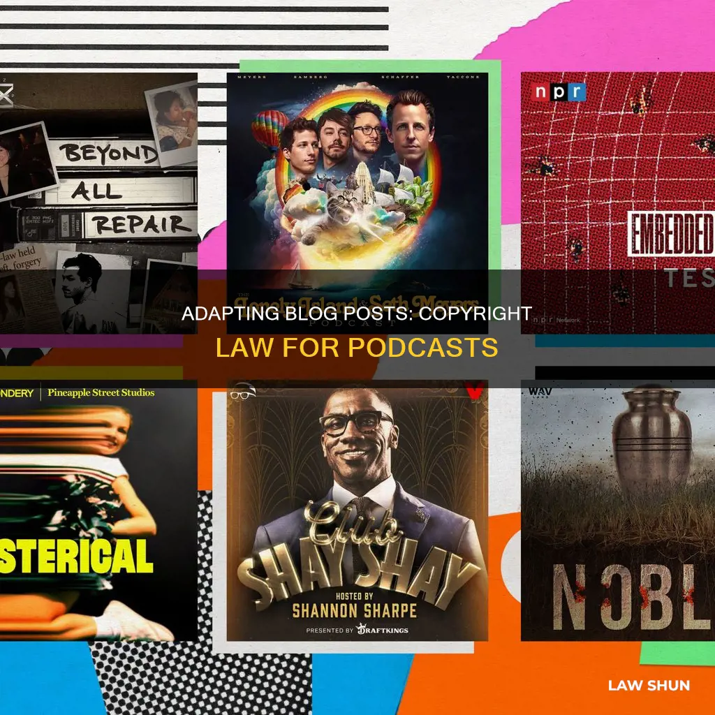 can i adapt blog post into podcast copyright law