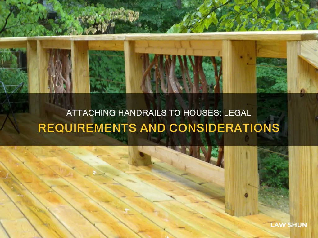 can i attach a handrail to house by law