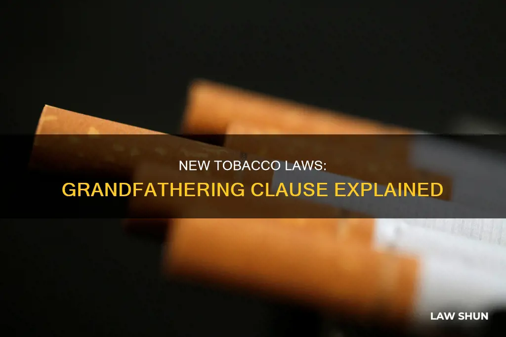 can i be grandfathered into the new tobacco law