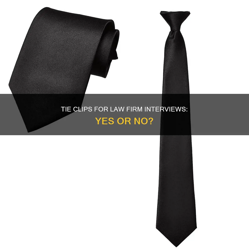 can i bring tie clip to interview at law firm