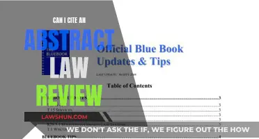 Citing Abstract Law Reviews: What You Need to Know