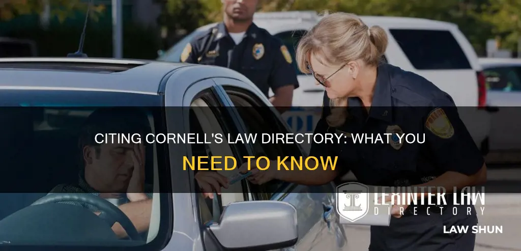 can i cite cornells law directory