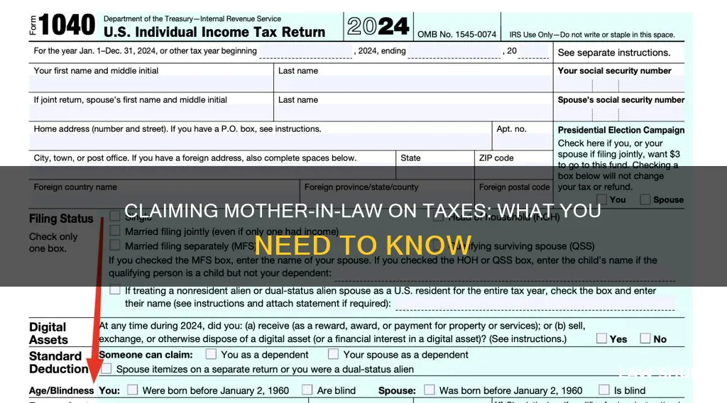 can i claim mother in law on taxes