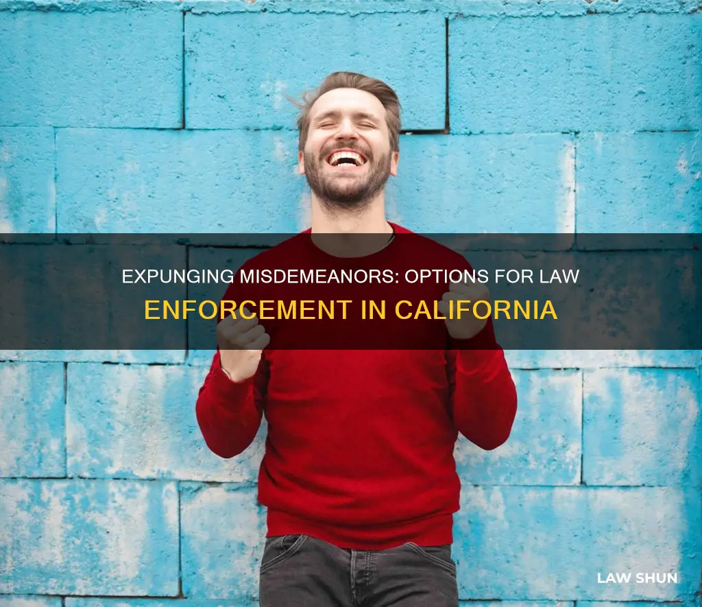 can i expunge a misdemeanor for law enforcement california