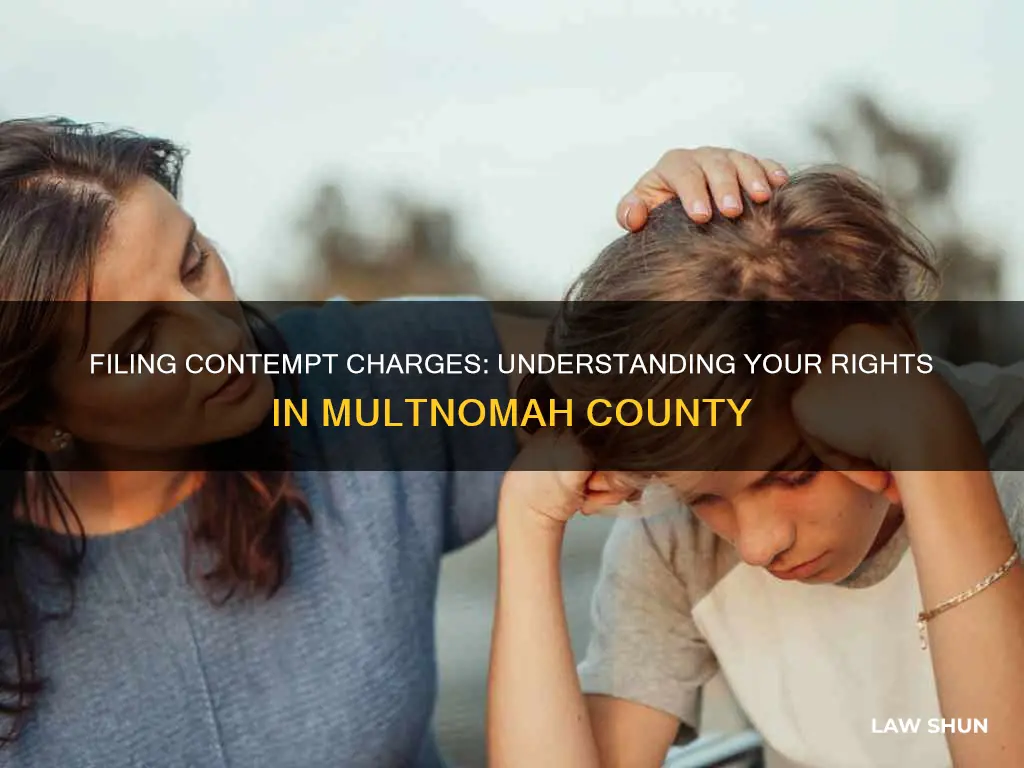 can i file contempt charges in family law multnomah county