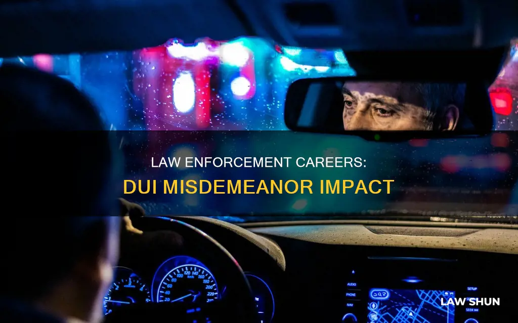 can i get into law enforcement with a dui misdemeanor