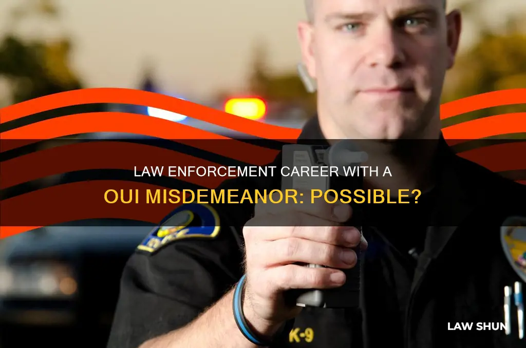 can i get into law enforcement with a oui misdemeanor