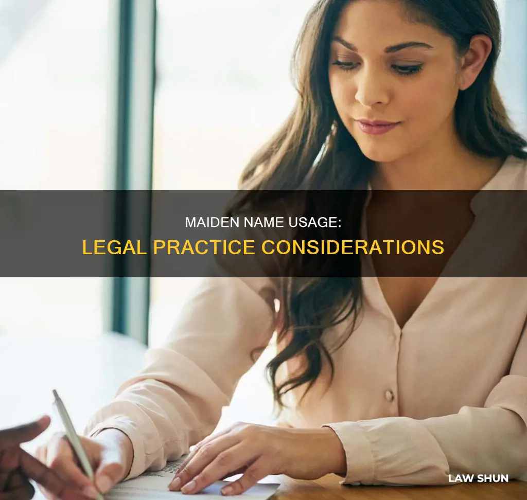 can i practice law under my maiden name