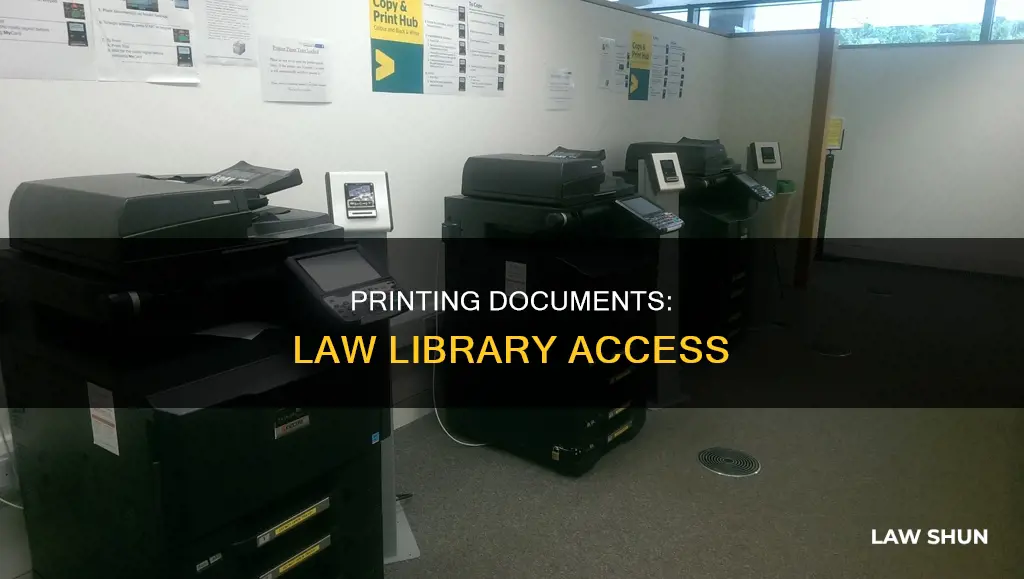 can i print a document at the law library