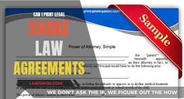 Shake Law Agreements: Can You Print Them?