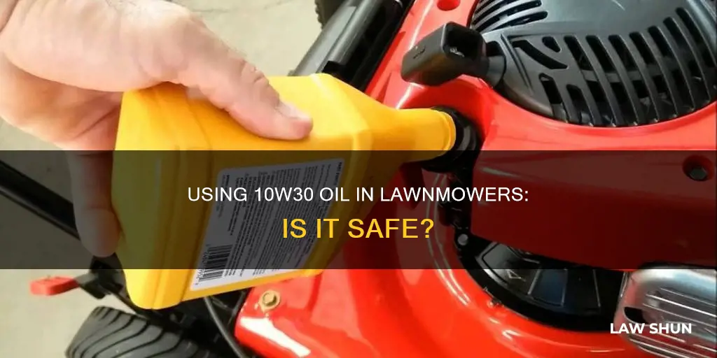 can i put 10w30 oil in my lawen morer