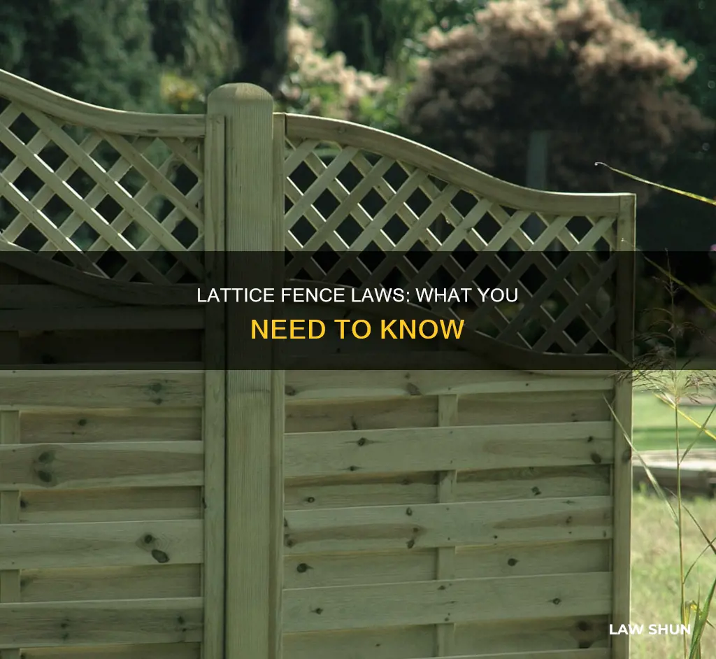 can i put lattice on fence laws