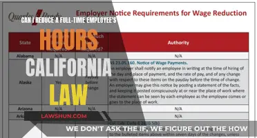 Employee Hours Reduction: California Law Explained