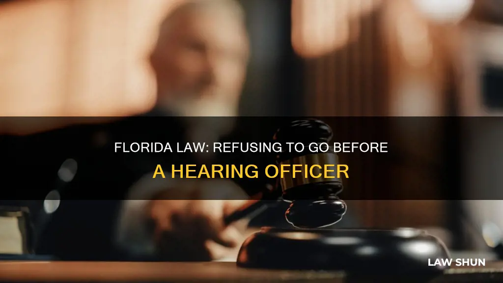 can i resuse to go before hearing officer florida law