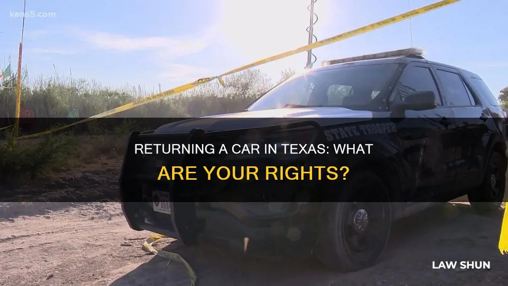 can i return my recently bought car texas law