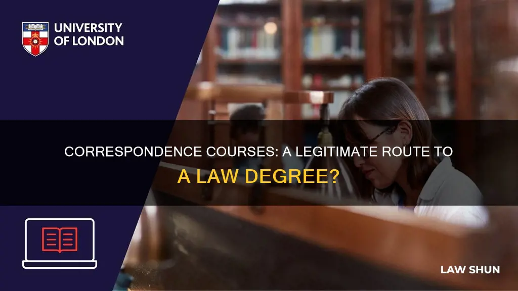 can i study law by correspondence
