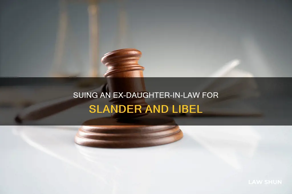 can i sue my ex-daighter-in-law for slander & libel