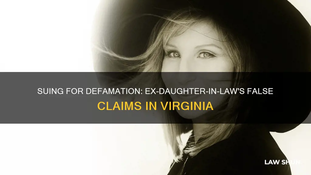 can i sue my ex-daughter-in-law for defamation in virginia