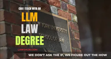Teaching With an LLM Law Degree: Is It Possible?