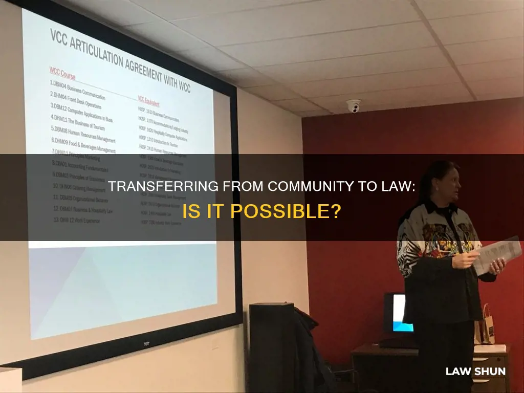 can i transfer from community to law