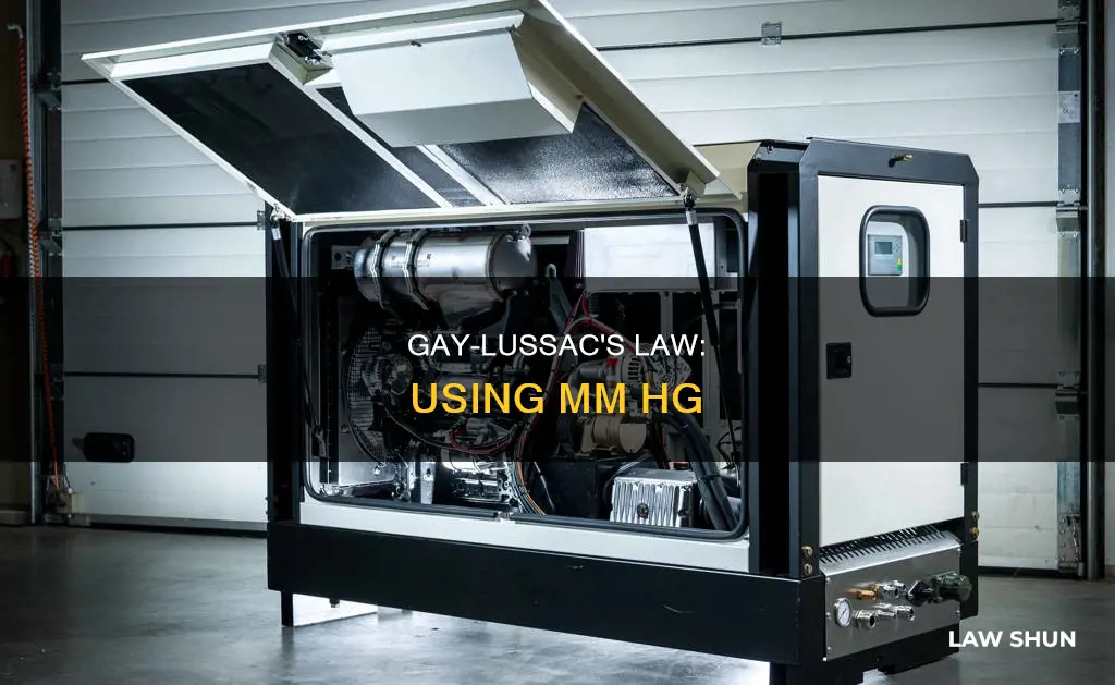 can i use mm hg in gay lussacs law