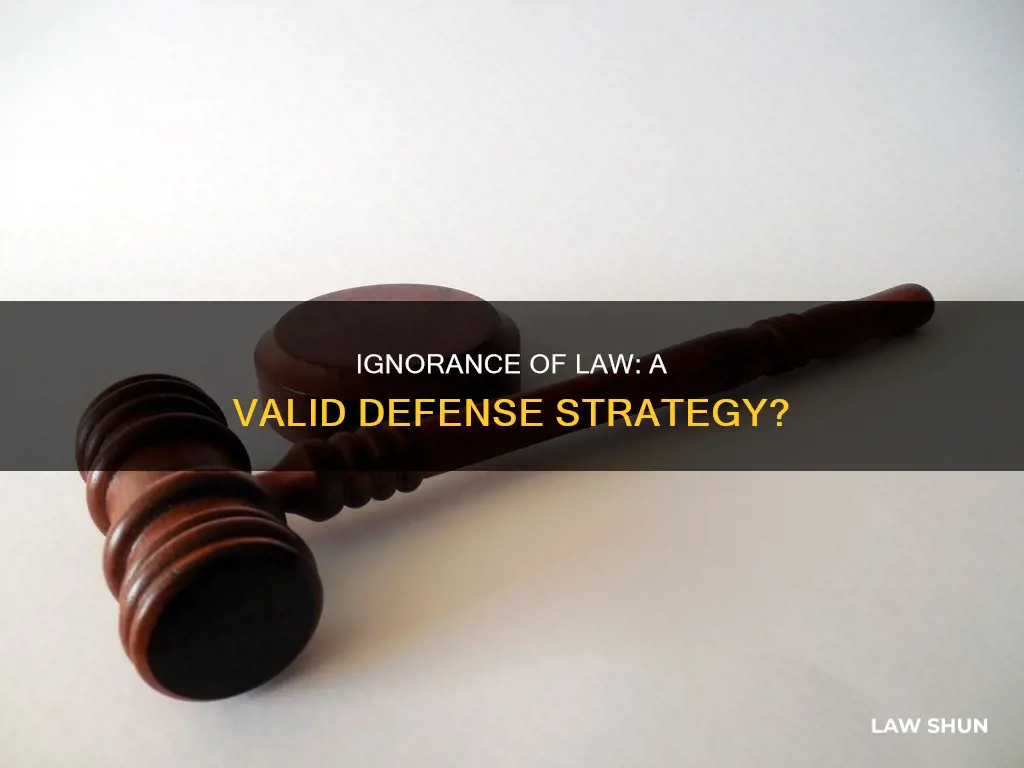 can ignorance of a law be used as a defense