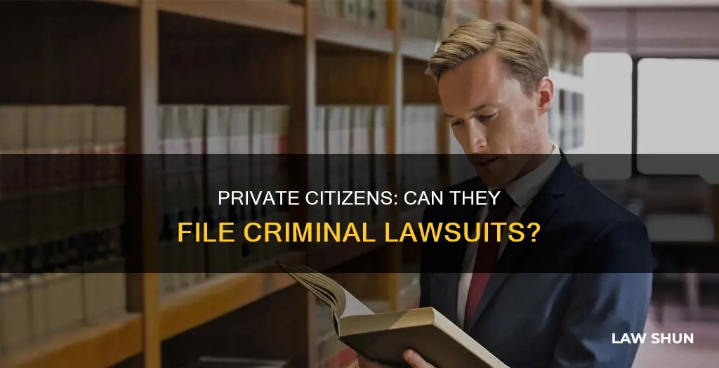can individual private party file a criminal law suit