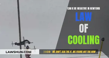 Does Negative K Exist in Newton's Law of Cooling?