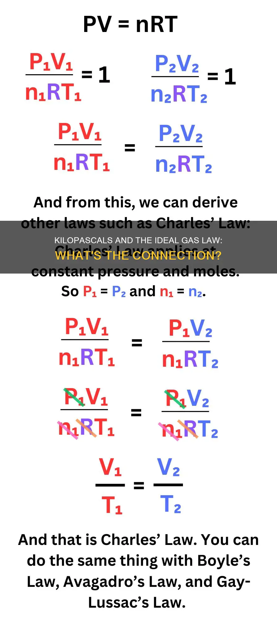 can kilopascals be used in ideal gas laws