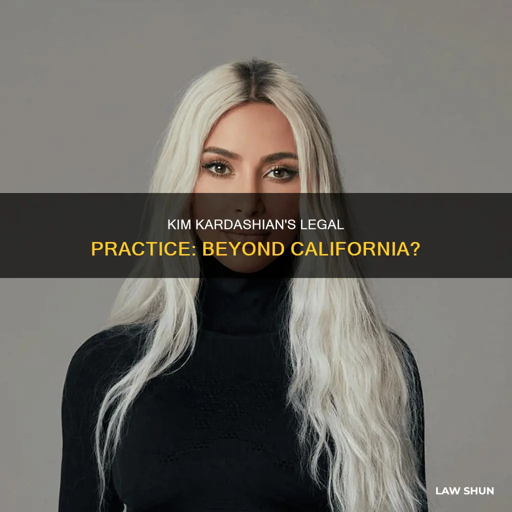 can kim kardashian practice law outside ca