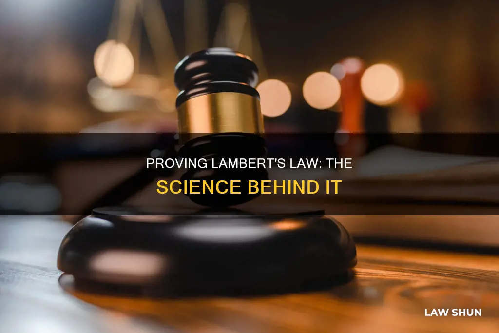 can lamberts cosine law be proven