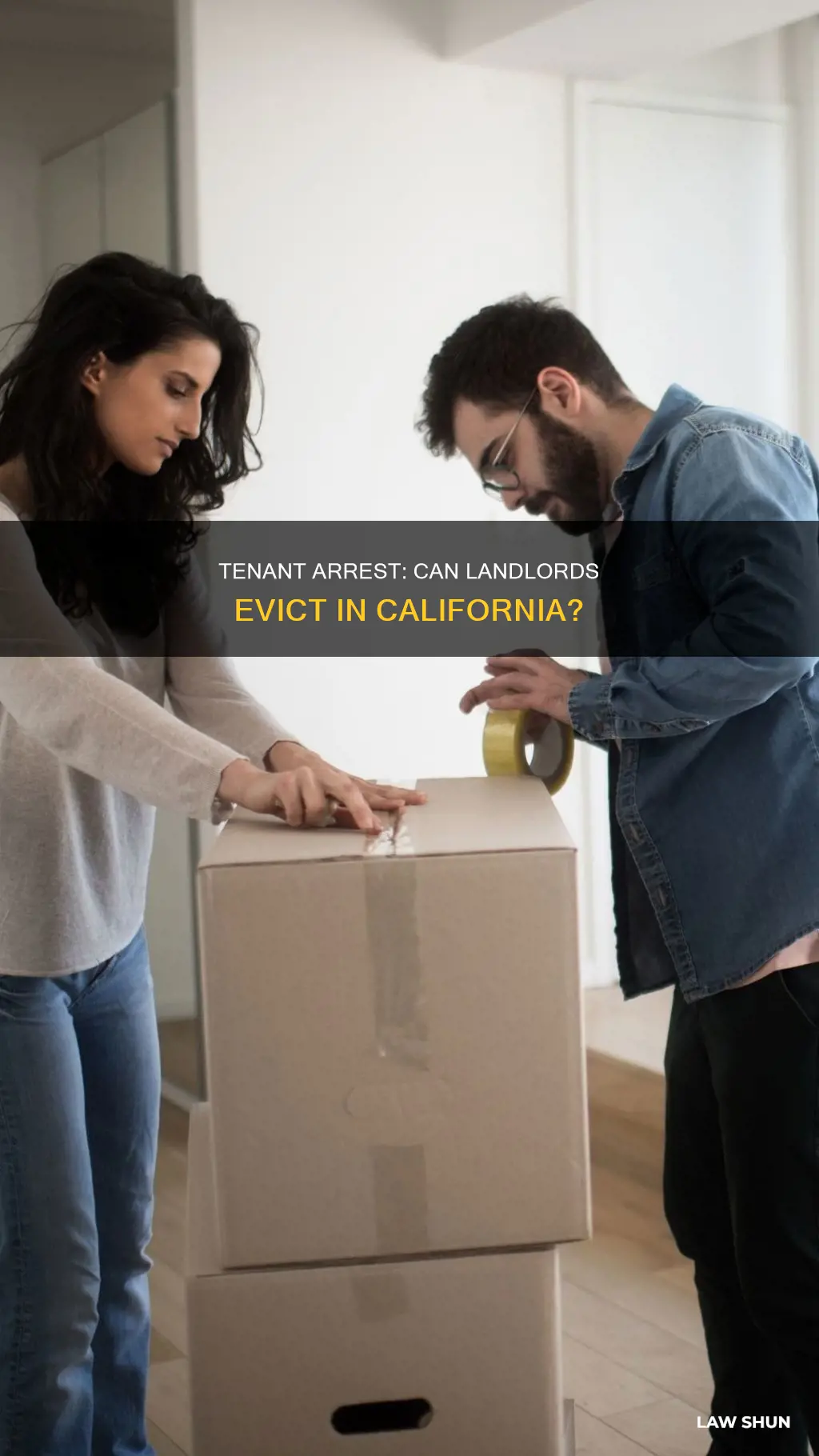 can landlord evict arrested tenant in california law
