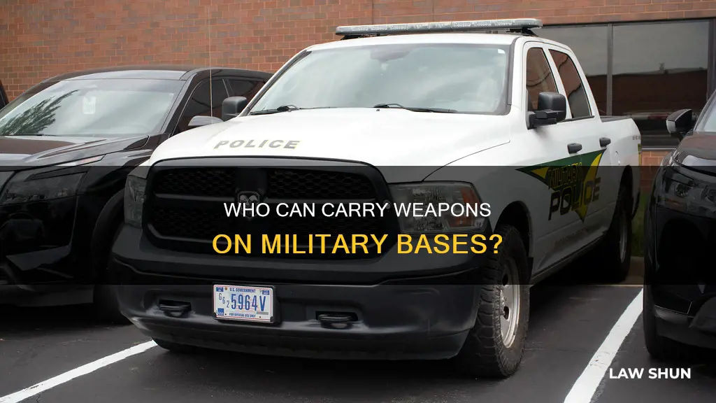 can law enforcement carry on military base