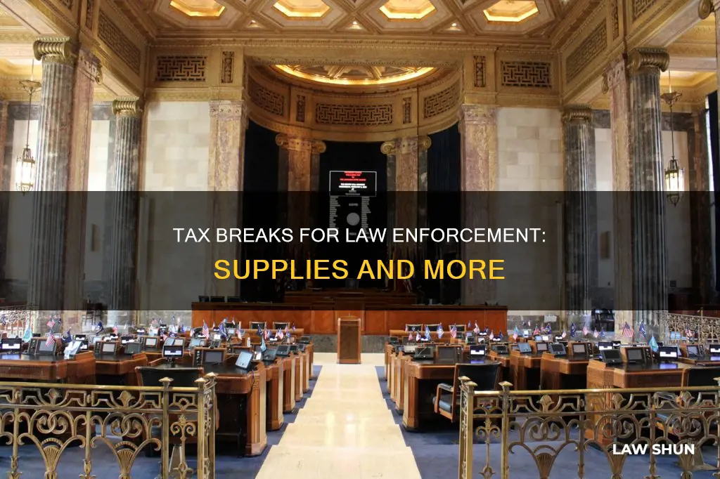 can law enforcement get tax break for supplies