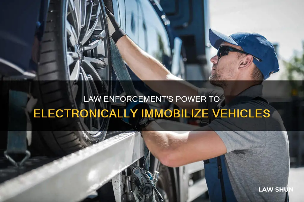 can law enforcement shut down vehicle through electronics