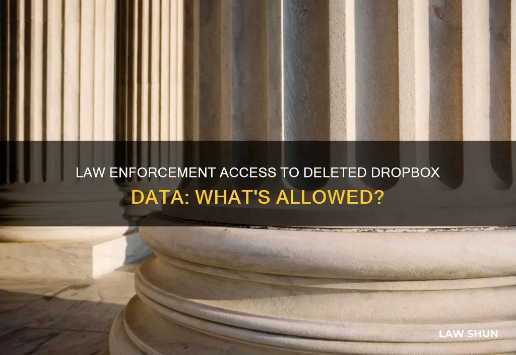 can law enforcement touch after you delete dropbox account