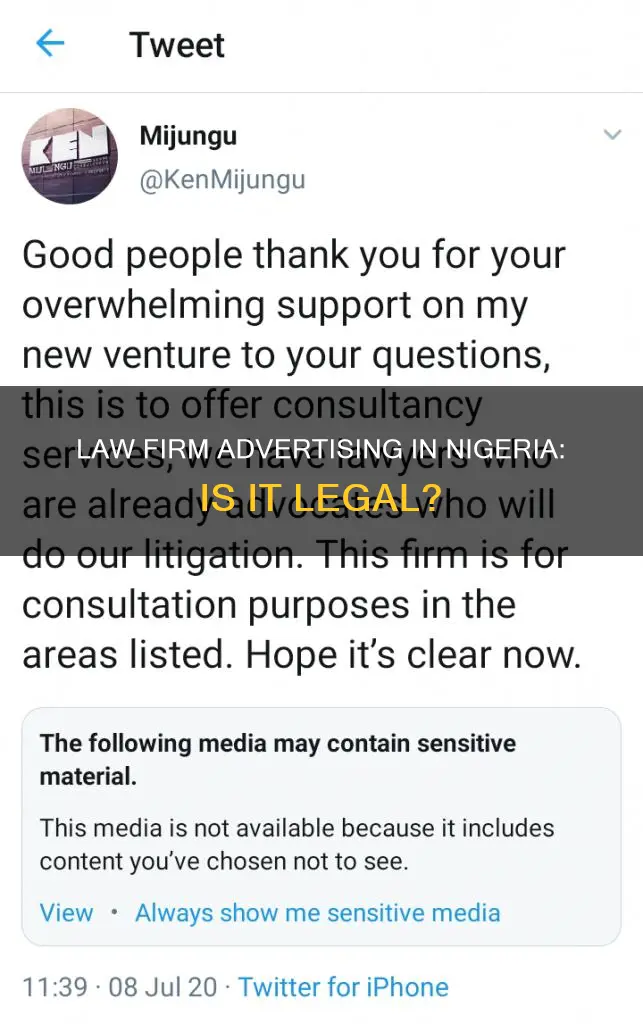 can law firm advertise in nigeria