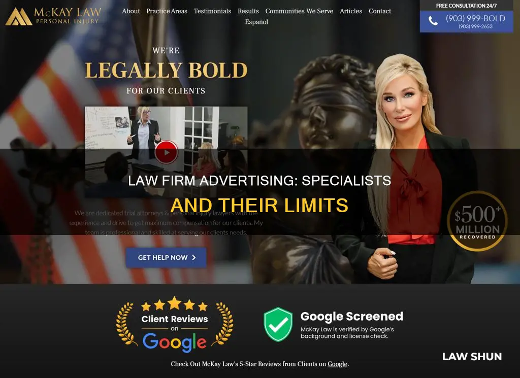 can law firm advertise specialist