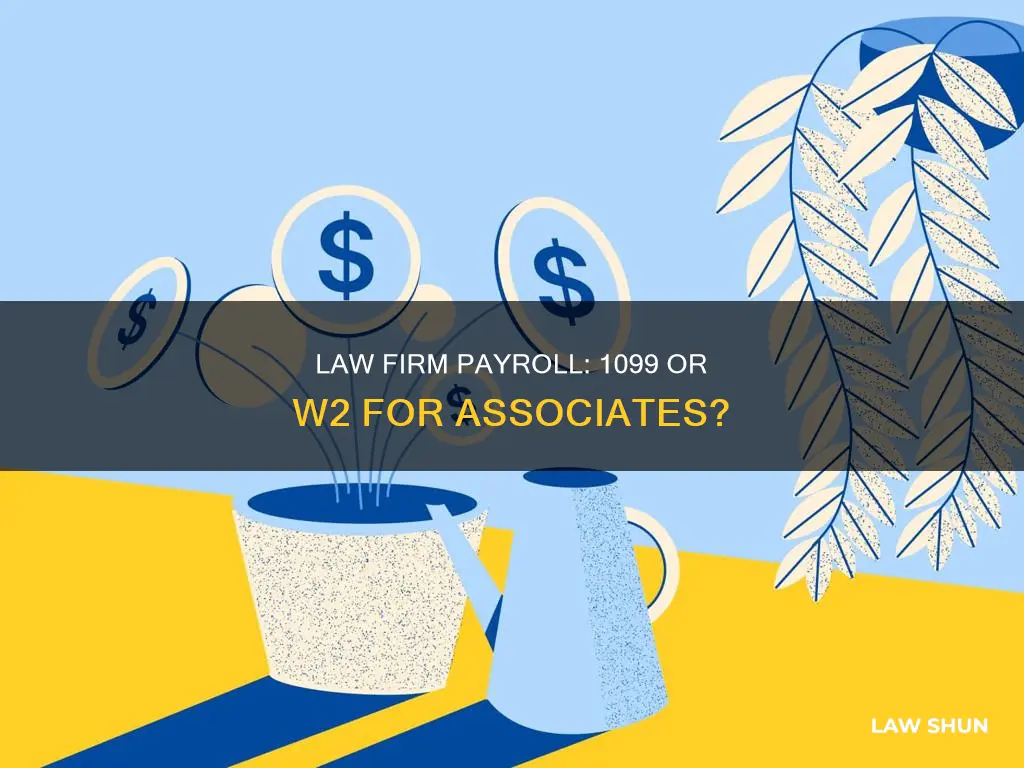 can law firms pay assiciates 1099 adn w2
