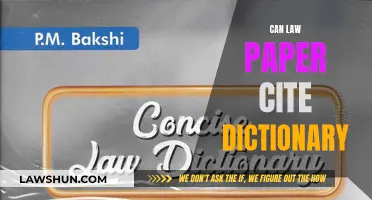 Citing Law Papers: Dictionary Definitions as Evidence