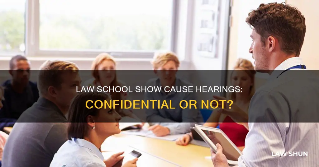 can law scools find out about a show cause hearing