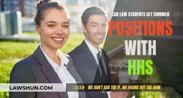 Law Students: Summer Positions with HHS