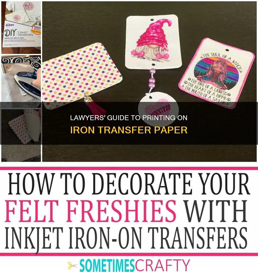 can lawer print on iron transfer paper for inkjet
