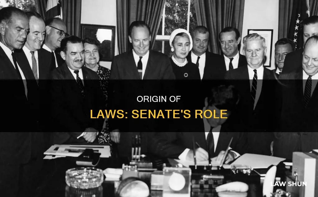 can laws originate in the senate